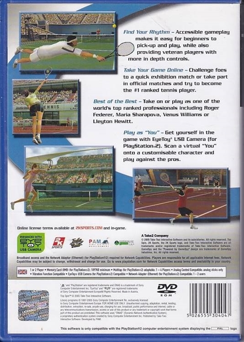 Top Spin - PS2 (B Grade) (Genbrug)